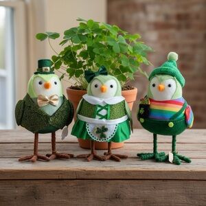 Target Exclusive Featherly Friends St Patrick's Birds Goldie Clover Finnigan NWT